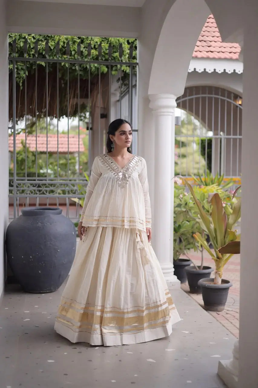Gota Patti Peplum Lehenga