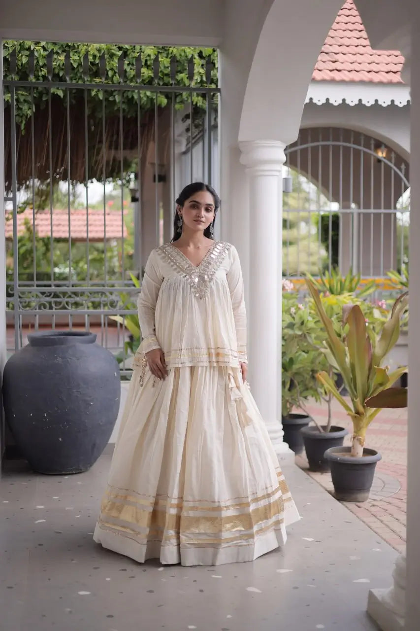 Gota Patti Peplum Lehenga