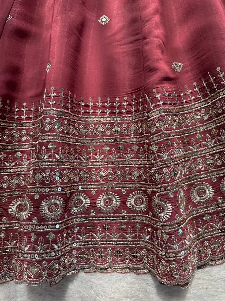 Graceful Chanderi Silk Anarkali Gown Set for Festive and Wedding Wear