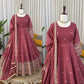 Graceful Chanderi Silk Anarkali Gown Set for Festive and Wedding Wear