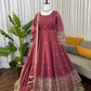 Graceful Chanderi Silk Anarkali Gown Set for Festive and Wedding Wear