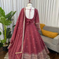 Graceful Chanderi Silk Anarkali Gown Set for Festive and Wedding Wear
