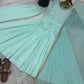 Graceful Faux Fabric Anarkali Suit Set with Dupatta for Festive and Occasion Wear