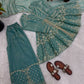 Graceful Fendy Silk Peplum Sharara Set for Festive and Wedding Wear