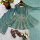 Graceful Fendy Silk Peplum Sharara Set for Festive and Wedding Wear