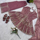 Graceful Fendy Silk Peplum Sharara Set for Festive and Wedding Wear