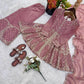 Graceful Fendy Silk Peplum Sharara Set for Festive and Wedding Wear