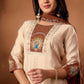 Graceful Roman Silk Anarkali Kurti Set for Festive and Wedding Wear