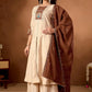 Graceful Roman Silk Anarkali Kurti Set for Festive and Wedding Wear