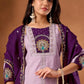 Graceful Roman Silk Anarkali Kurti Set for Festive and Wedding Wear