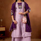 Graceful Roman Silk Anarkali Kurti Set for Festive and Wedding Wear