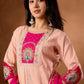 Graceful Roman Silk Anarkali Kurti Set for Festive and Wedding Wear