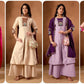 Graceful Roman Silk Anarkali Kurti Set for Festive and Wedding Wear