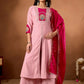 Graceful Roman Silk Anarkali Kurti Set for Festive and Wedding Wear