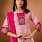 Graceful Roman Silk Anarkali Kurti Set for Festive and Wedding Wear