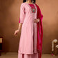 Graceful Roman Silk Anarkali Kurti Set for Festive and Wedding Wear