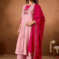 Graceful Roman Silk Anarkali Kurti Set for Festive and Wedding Wear