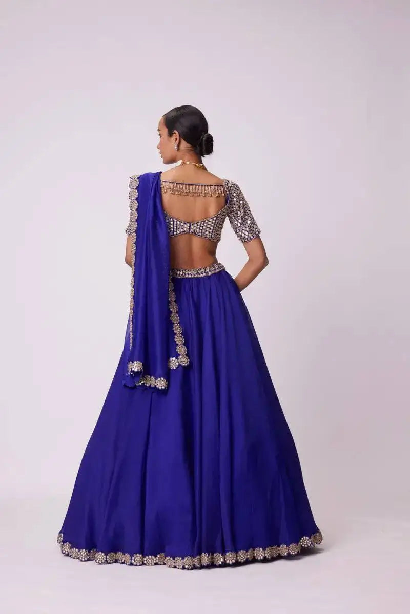 Grand Faux Georgette Sequins Work Lehenga Choli Set for Wedding and Festive Wear