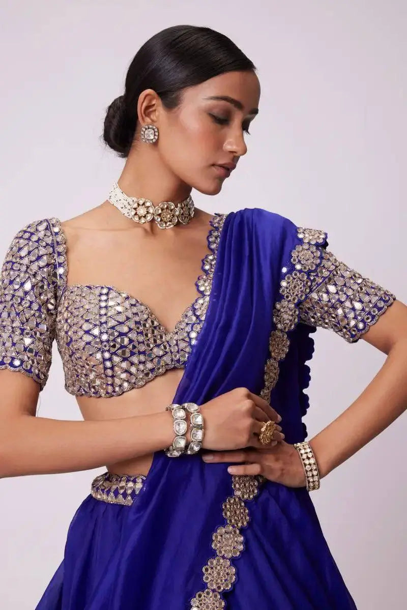 Grand Faux Georgette Sequins Work Lehenga Choli Set for Wedding and Festive Wear
