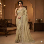 Grand Gold Beads Work Party Wear Saree