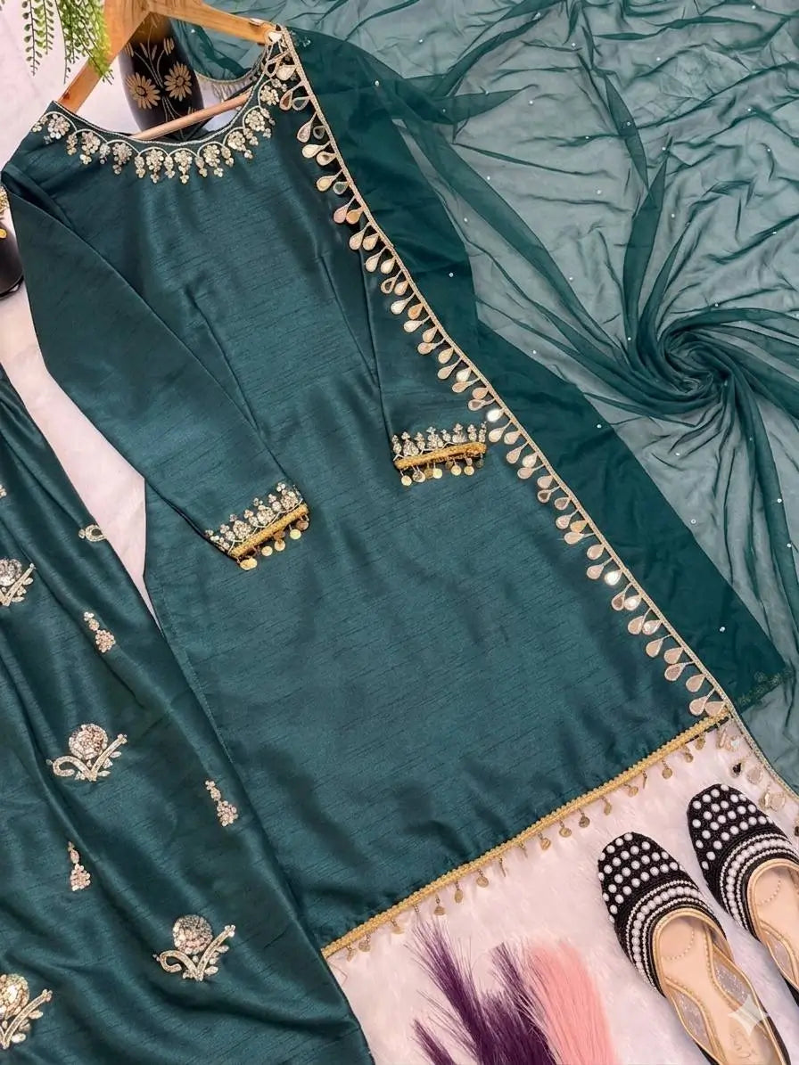 Green Coin Farshi Suit