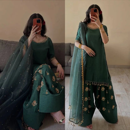 Green Coin Farshi Suit