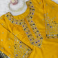 Green Yellow Crepe Kurta Palazzo Set