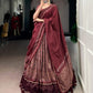 Grey Black Tussar Silk Kalamkari Lehenga Set for Wedding and Festive Wear