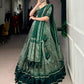 Grey Black Tussar Silk Kalamkari Lehenga Set for Wedding and Festive Wear