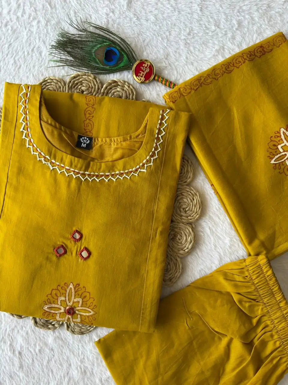 Hand Block Printed Cotton Kurta Set With Dupatta