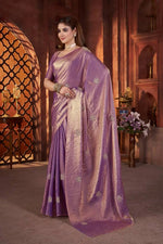 Hand Embroidered Satin Silk Saree