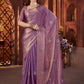 Hand Embroidered Satin Silk Saree
