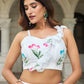 Hand Painted Floral Georgette Lehenga Set for Festive and Party Wear