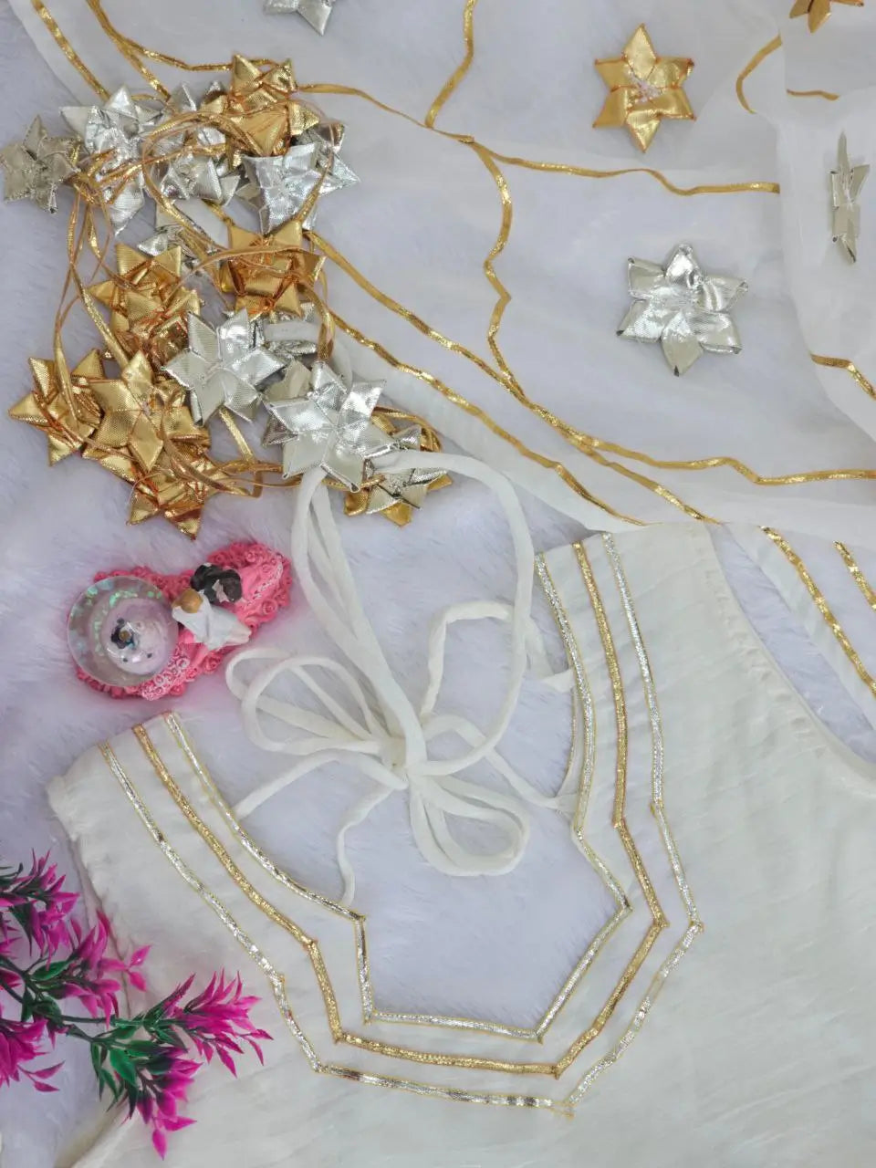 Handcrafted Chiffon Anarkali Palazzo Set with Dupatta