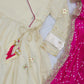Handcrafted Chinon Anarkali Palazzo Set with Bandhani Dupatta
