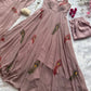 Handpainted Georgette Anarkali Suit Set for Festive and Elegant Wear