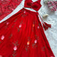 Handpainted Georgette Lehenga Set with Designer Blouse & Dupatta