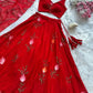 Handpainted Georgette Lehenga Set with Designer Blouse & Dupatta