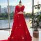 Handpainted Georgette Lehenga Set with Designer Blouse & Dupatta