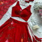 Handpainted Georgette Lehenga Set with Designer Blouse & Dupatta