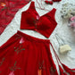 Handpainted Georgette Lehenga Set with Designer Blouse & Dupatta
