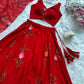 Handpainted Georgette Lehenga Set with Designer Blouse & Dupatta