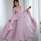 Handwork Embroidered Georgette Gown Set with Dupatta and Pant