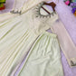 Handwork Embroidered Georgette Gown Set with Dupatta and Pant for family functions