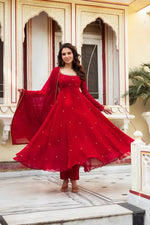 Handworked Georgette Anarkali Set