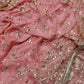 Handworked Gota Patti Georgette Saree with Sequence Lace Border