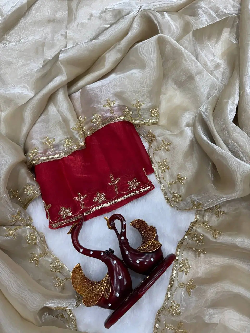 Handworked Organza Silk Saree