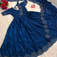 Handworked Space Silk Anarkali Set with Dupatta