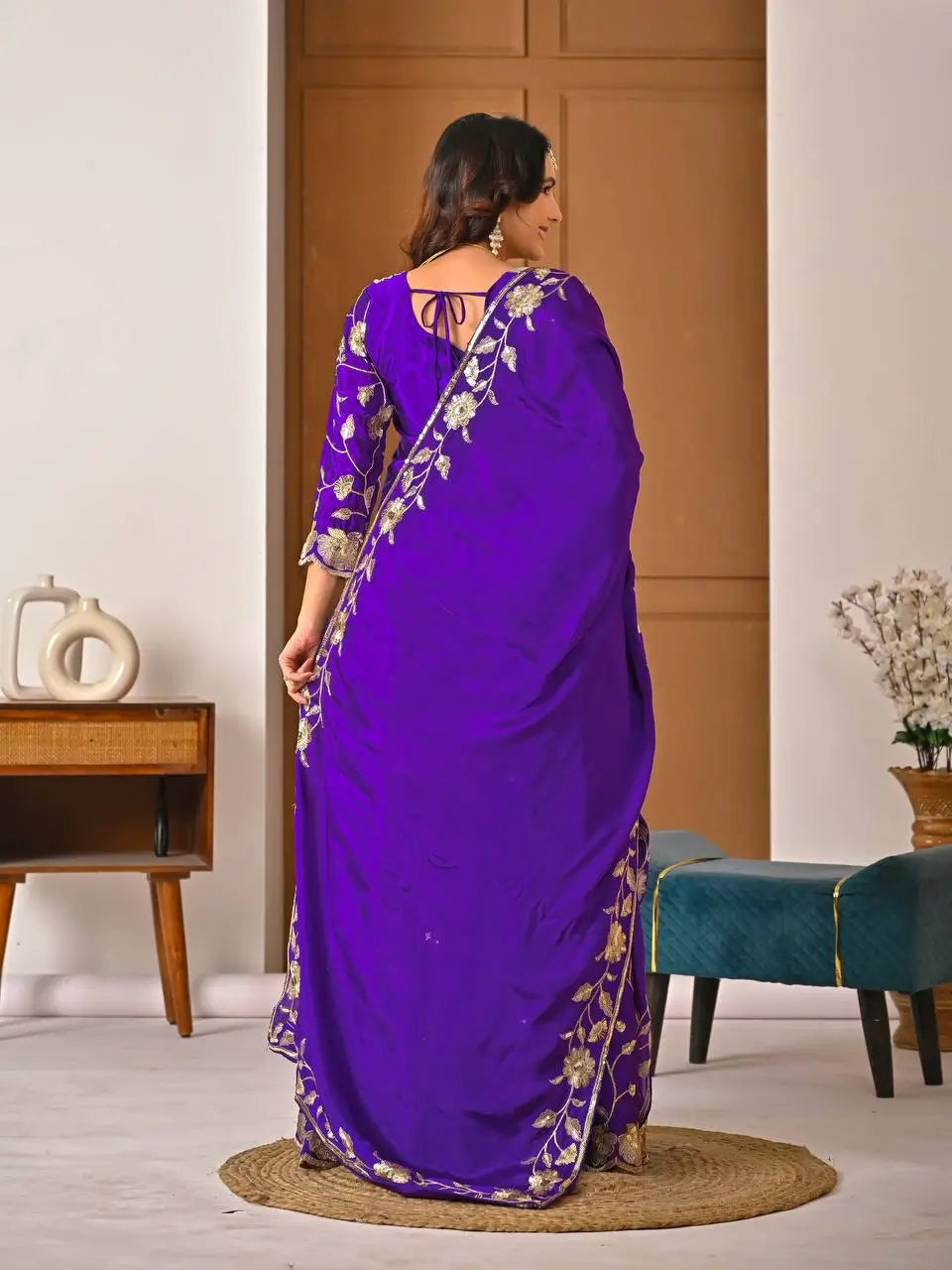 Heavy Chinnon Silk Embroidered Lehenga Set