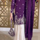 Heavy Chinon Silk Embroidered Kurta with Palazzo & Dupatta – Festive & Wedding Wear